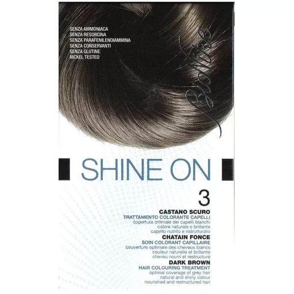 Bionike Shine On Coloration Cheveux Permanente Haute Tolérance Chatain Foncé 3