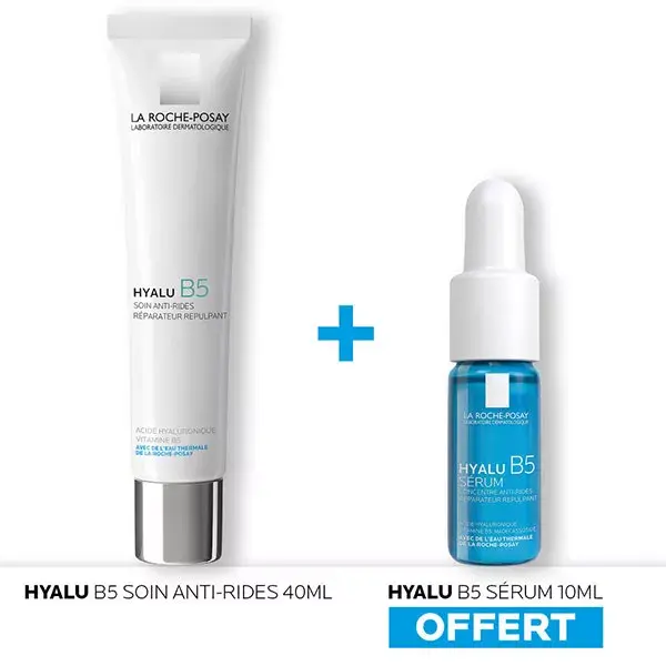 La Roche Posay Hyalu B5 Repairing Anti-Wrinkle Care Set 40ml + Free Hyalu B5 Serum 10ml