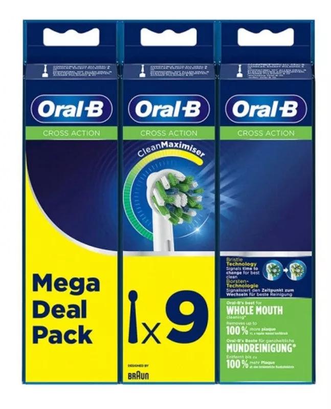 Pièces de rechange Oral-B Cross Action 9 unités