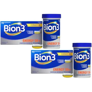 Bion3 Energy 50+ Multivitamin with Probiotics, Vitamin B12 and C, Zinc and Iron 2x90 Tablets
