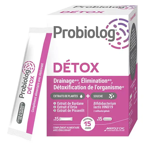Mayoly CHC Probiolog Détox 15 gélules + 15 sticks
