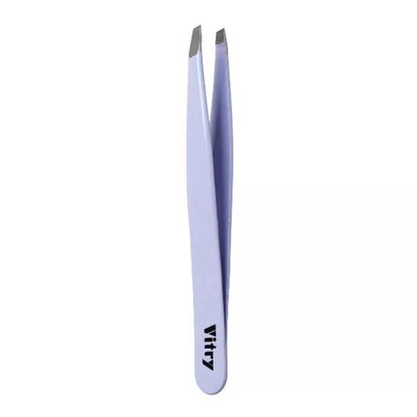 Vitry Pince À Épiler Pocket Mors Biais Inox Mauve Pâle
