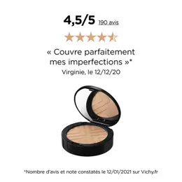 Vichy Dermablend Covermatte Poudre Compacte N°35 Sand 9,5g