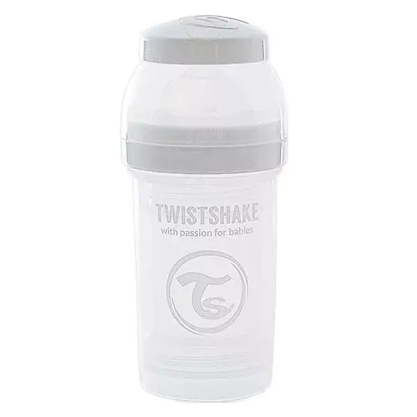 Twistshake Biberon Anti-Colique Blanc +0m 180ml