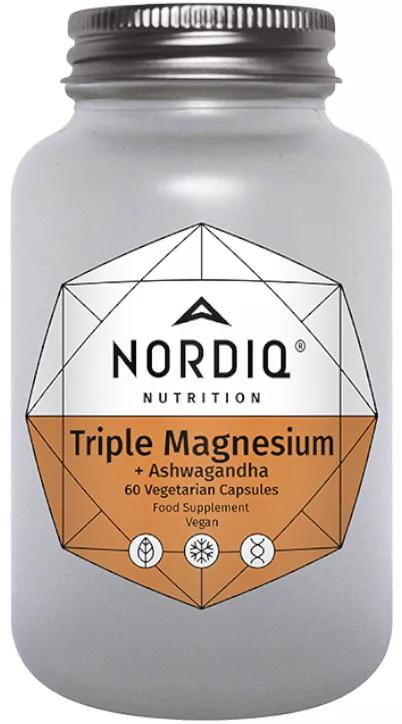NORDIQ Triple Magnesium + Ashwagandha 60 Cápsulas Vegetarianas