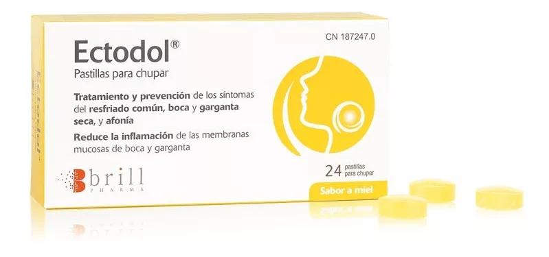 Pastilhas Brill Pharma para sugar ectodol 24 unidades com sabor mel