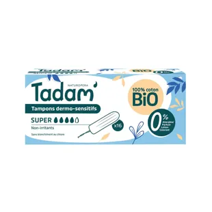 Tadam' igiene Femminile Proteggi-Slip Dermo-Sensitive Super Bio 16 unità