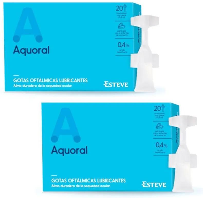 Lubrifiant pour les yeux Aquoral 2x20 unités