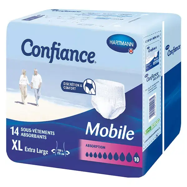 Hartmann Confiance Mobile Absorption 10 Gouttes Taille XL 14 sous-vêtements