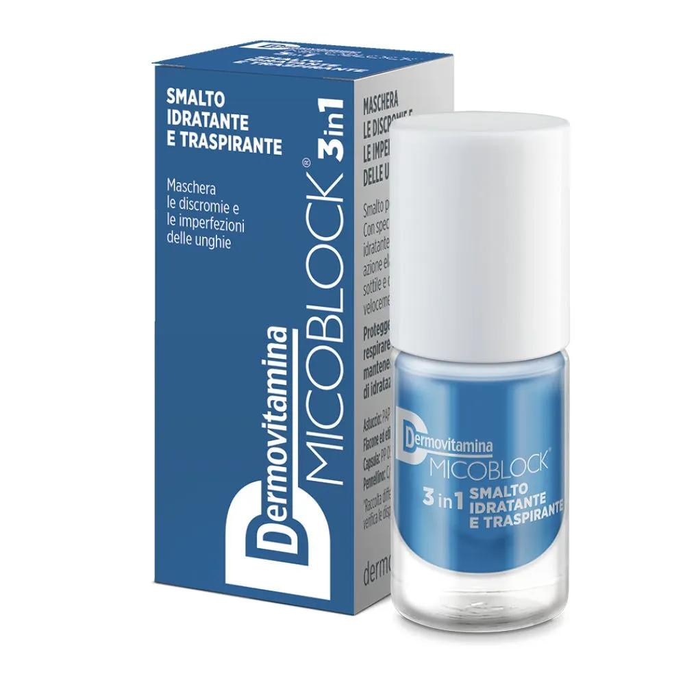 Dermovitamina Micoblock 3in1 Smalto Idratante E Traspirante Blu 5ml