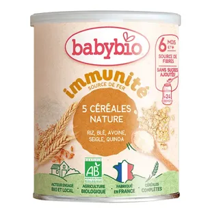 Babybio 3 Cereali Natura dao 6 mesi 220g