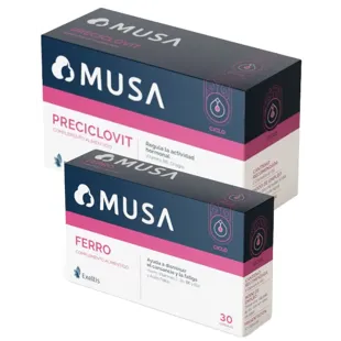 Musa Preciclovit Syndrome Prémenstruel 60 Gélules + Ferro Anémie 30 Gélules