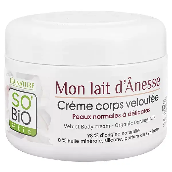 So'Bio Étic Mon Lait d'Ânesse Crème Veloutée Nourrissante Corps Bio 200ml