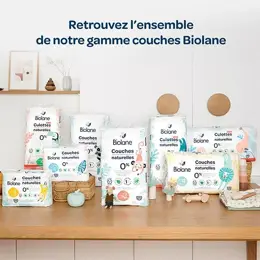 Biolane - Couches Naturelles Taille 3 - Ultra-Absorbant, Pas de Fuite  - 52 unités