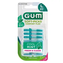 Bâtonnet interdentaire GUM® SOFT-PICKS® COMFORT FLEX MINT Large x40