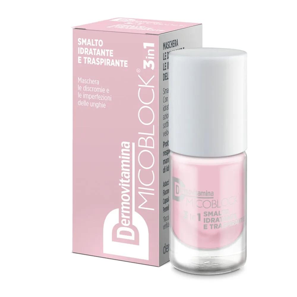 Dermovitamina Micoblock 3in1 Smalto Idratante e Traspirante Rosa Chiaro 5 ml