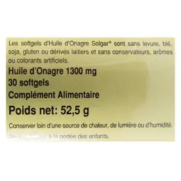 Solgar Huile d'Onagre 1300mg 30 Softgels