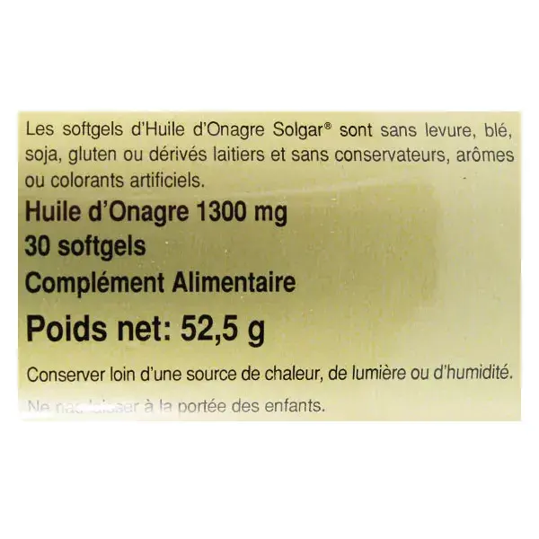 Solgar aceite de onagra 1300 mg 30 perlas