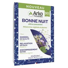 Arkopharma Arkofluide Bonne Nuit Ultra Concentré 20 ampoules