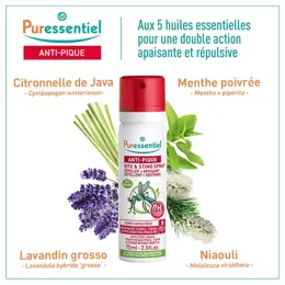 Puressentiel Anti-Pique Spray Répulsif Anti-Moustiques 75ml