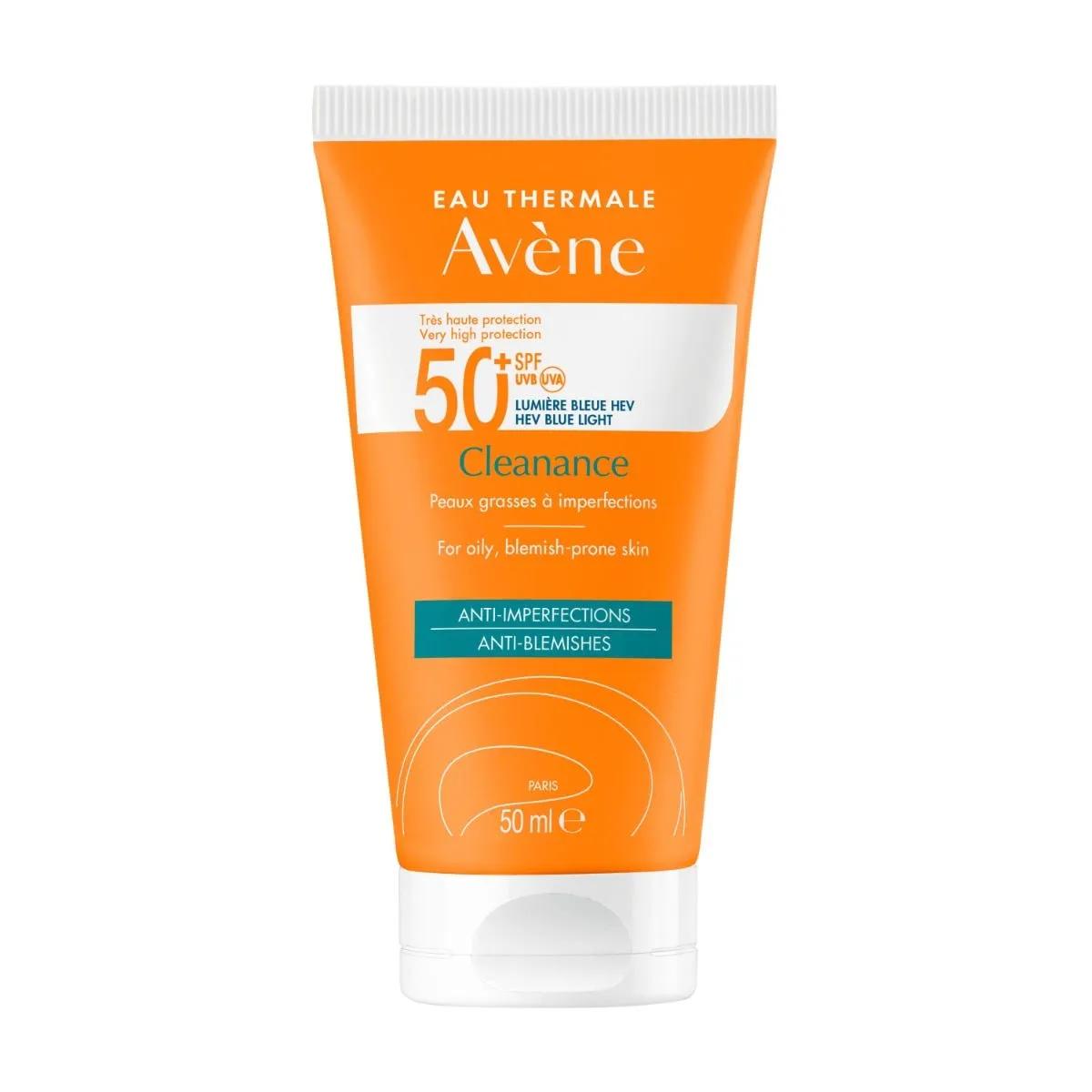 Avène Solare Cleanance Viso Crema Solare SPF 50+ Pelle Tendenza Acneica 50 ml