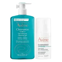 Avène Cleanance Gel Nettoyant 400ml + Comedomed Concentré Anti-Imperfections 30ml