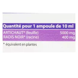 Juvamine Dépuratif-Détoxifiant Radis Noir Artichaut 10 ampoules