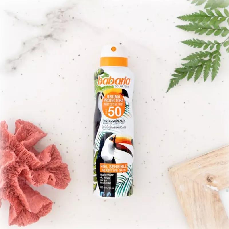 Babaria Spray Bruma Protetora Tropical SPF 50+ 200ml Pele sensível