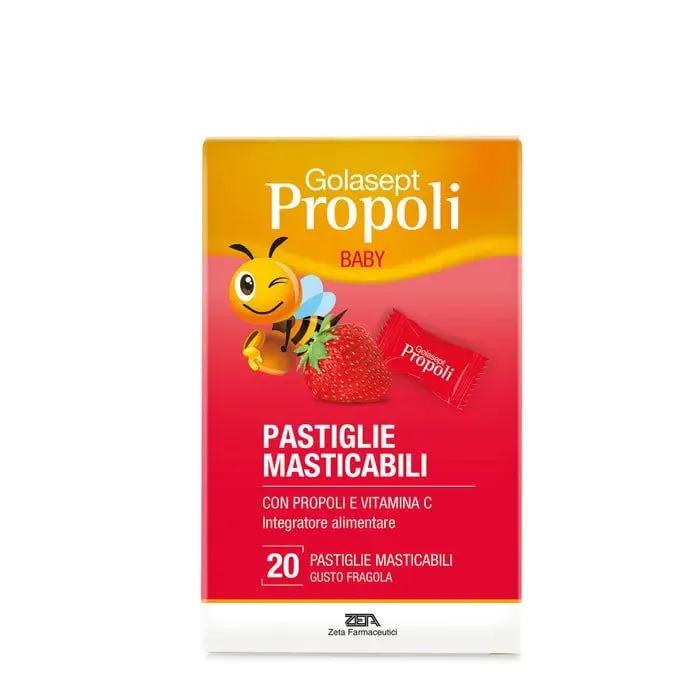 Golasept Propoli Baby Pastiglie Masticabili Integratore Gusto Fragola 20 Pastiglie