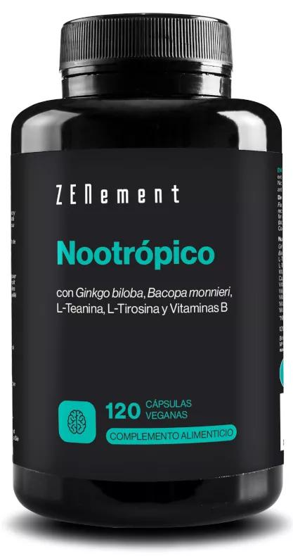 ZENement Nootropic +Ginkgo Biloba, Bacopa Monnieri, L-Theanine, L-Tyrosine en Vit. B 120 Capsules