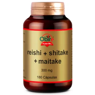 Obire Reishi + Shitake + Maitake 300 Mg 180 Capsules