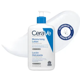 Cerave Loción Hidratante Hidratación Ligera y Eficaz para Cuerpo y Rostro 473 ml
