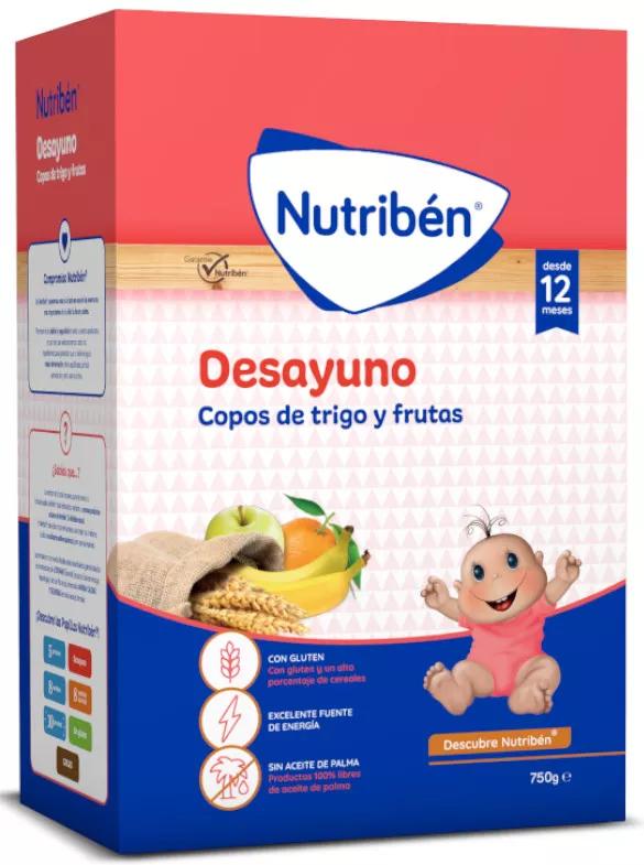 Nutribén Pequeno-Almoço Copos de Trigo e Fruta 750G