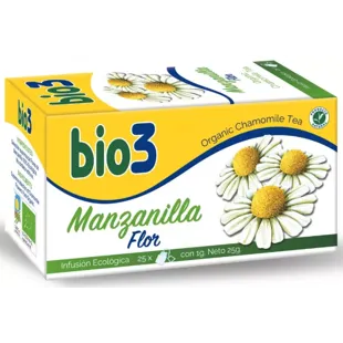 Bio3 Infusión Manzanilla Flor Ecológica 25 Bolsitas