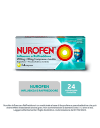 Nurofen Influenza e Raffreddore 200 mg + 30 mg 24 Compresse Rivestite