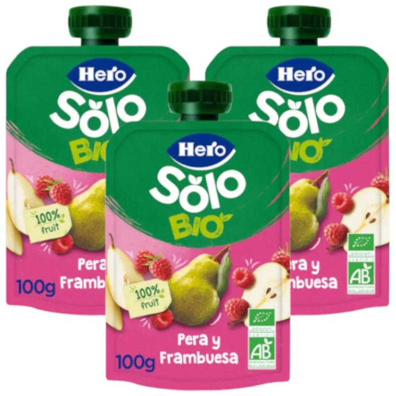 Hero Solo Bio Peer en Framboos Zak +4m 3x100 gr
