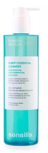 Sensilis Purify Essential Cleanser Gel de Limpeza Peles Mistas e Oleosas 400 ml