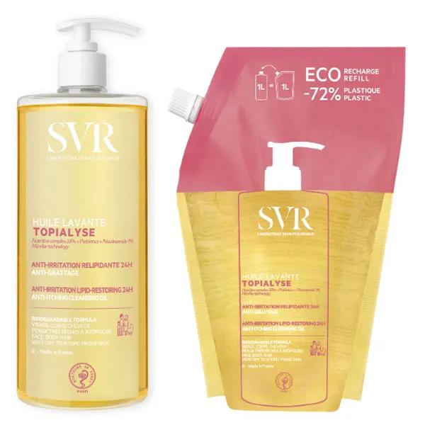 SVR Topialyse Huile Lavante 1L + Eco-Recharge 1L Pieles atópicas y sensibles