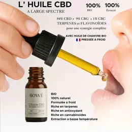 Sowé Huile CBD Bio Broad Spectrum Doux 10% 10ml