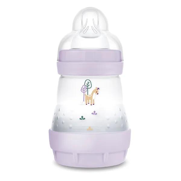 Biberón anticólicos Mam Easy Start con tetina lila, flujo 1, 160 ml