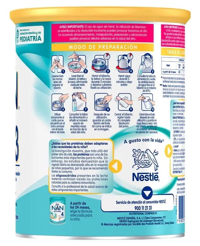 Nestlé Nan Optipro 3 Leite Crescimento 800gr