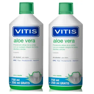 Vitis Aloe Vera Mouthwash Mint Flavor 2x1000 ml