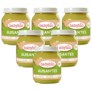Babybio Jar of Peas +6m 6x130 gr