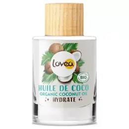 Lovea - Huile De Coco Bio Multi-Usages - Peaux Sèches & Cheveux Secs 50ml