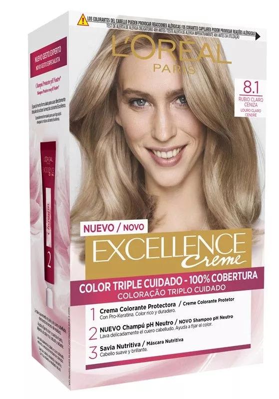 L'Oréal Excellence Creme Coloraçao Tone 8.1 Light Ash Blonde
