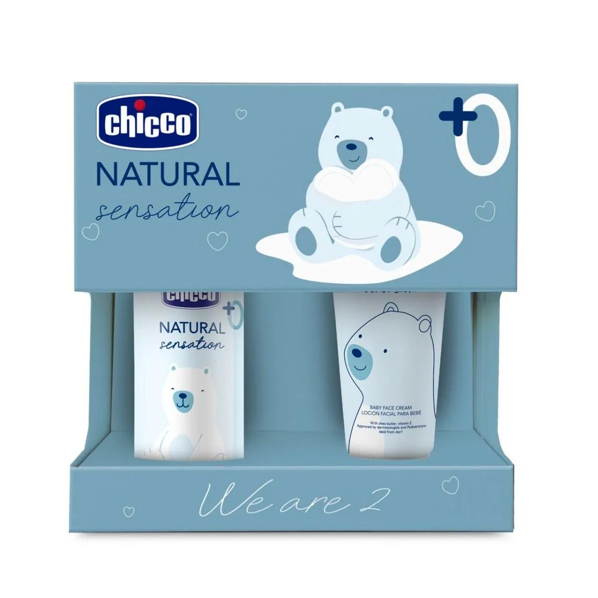 Chicco Natural Sensation Cofanetto We Are Two Crema Viso 50 ml + Olio Massaggio 100 ml