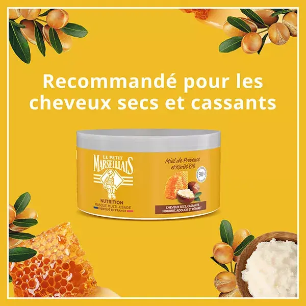 Le Petit Marseillais Masque Nutrition Miel de Provence et Karité Bio 300ml