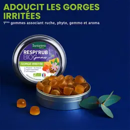 Santarome Bio Respir'Rub Gommes Bio Gorges irritées Propolis 45 gr