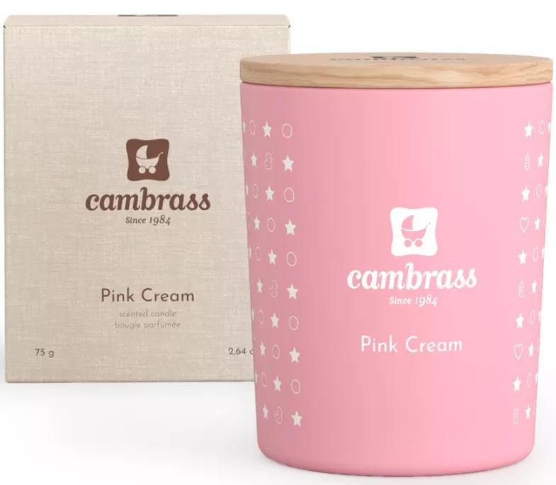 Cambrass Star Pink Cream Scented Candle 5.5x5.5x6.5 cm