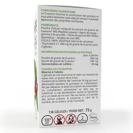 Arkopharma Arkogélules Guarana Bio 130 gélules